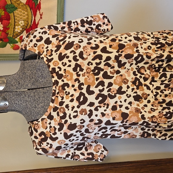 Cuddle Duds Cheetah Print Maxi Dress - Picture 2 of 6